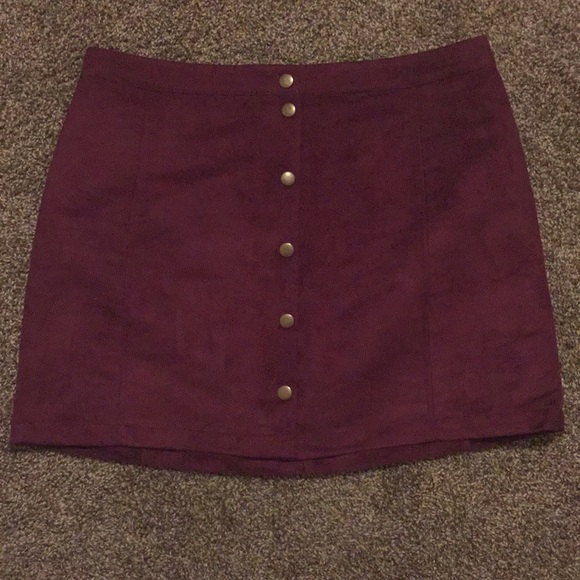 Old Navy Dresses & Skirts - Cranberry Suede Old Navy Skirt
